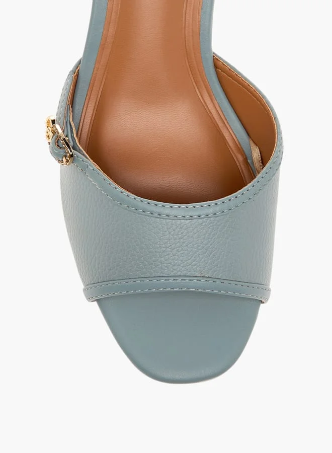 Celeste Women's Buckle Accent Slip-On Sandals with Kitten Heels