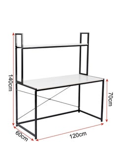 Home Gallery 2 Tier Shelves Modern Home Office Desk  - Image 3