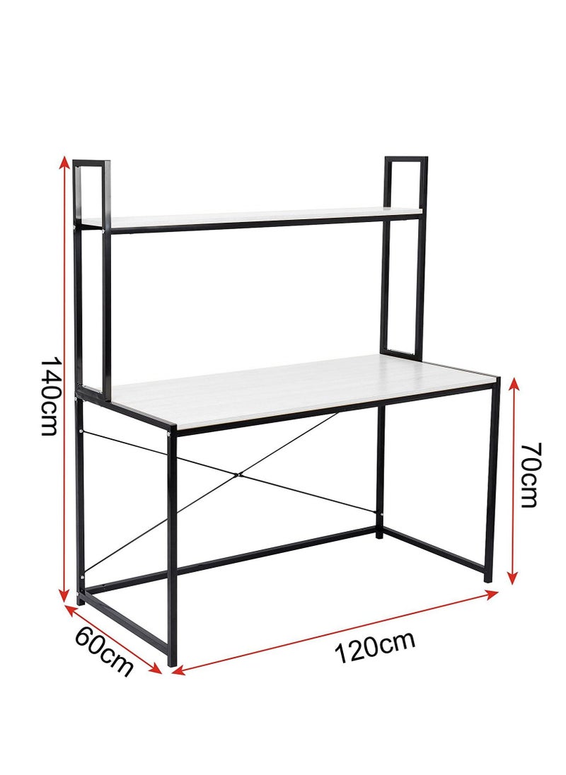 Home Gallery 2 Tier Shelves Modern Home Office Desk  - Image 3