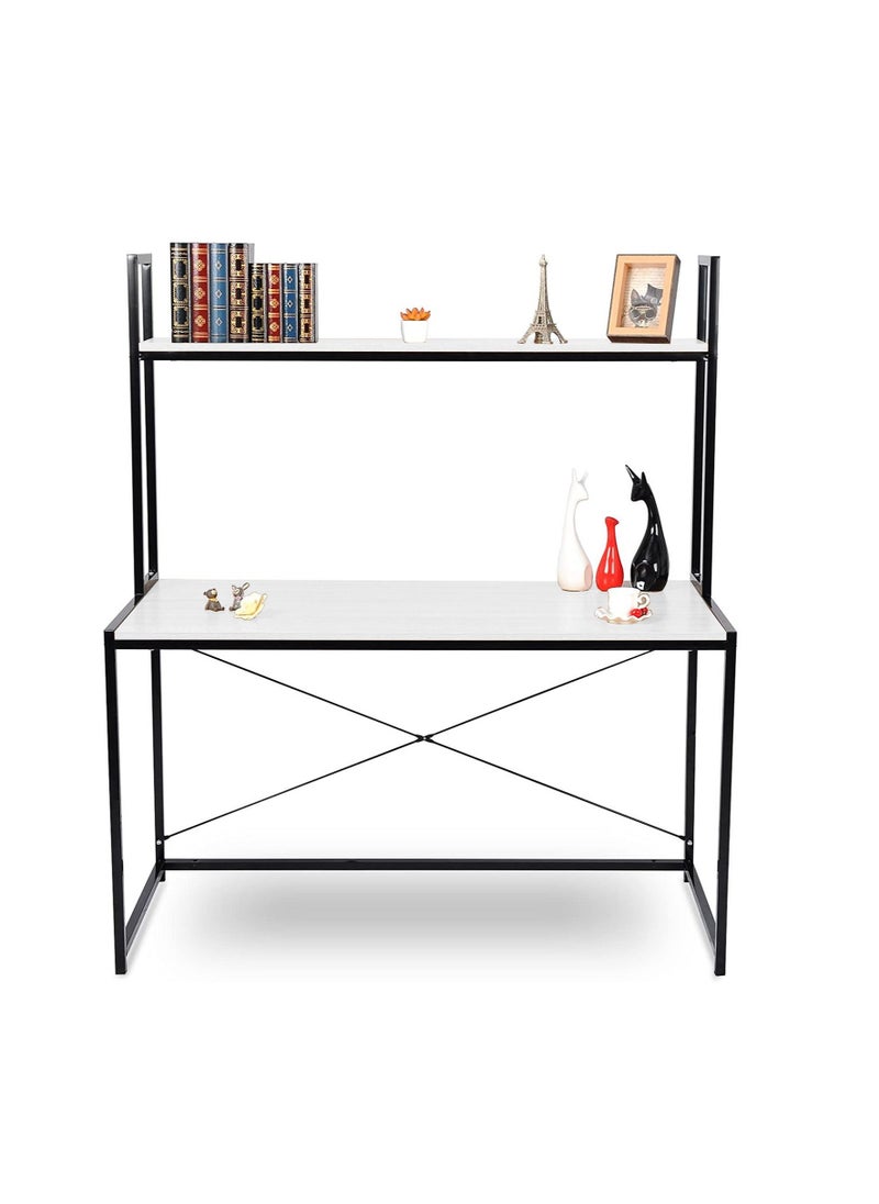 Home Gallery 2 Tier Shelves Modern Home Office Desk  - Image 2
