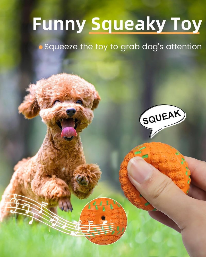 Squeaky Dog Toys - 4 Pack Interactive Sports Balls for Small Dogs - Image 2