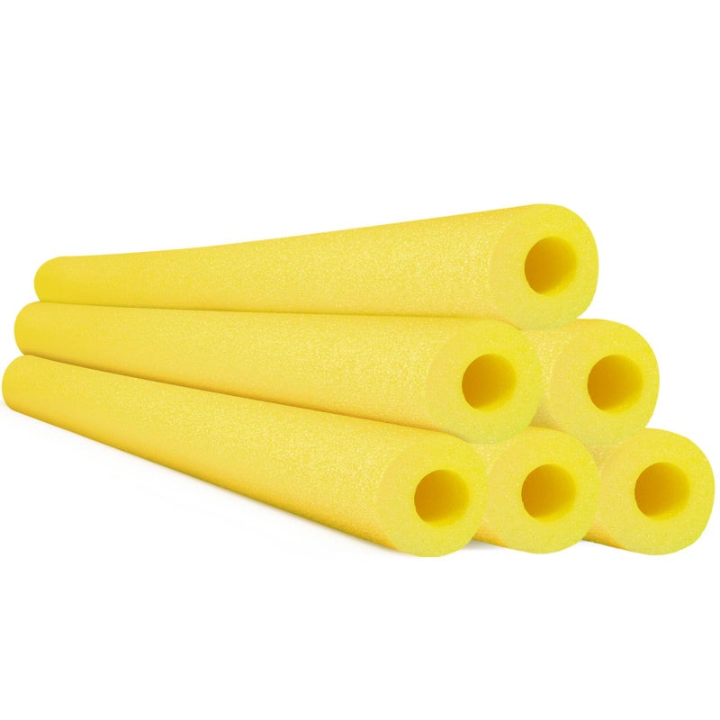 Hanaive 6 Pack Pool Noodles Swimming Floating Foam Tube 52 Inch Hollow Swim Noodles Bulk Floats Heavy Duty for Swimming Decoration Craft Projects MultiPurposeYellow - Image 3