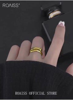 roaiss Finger Ring Hug Shape Adjustable Size for Women  - Image 4