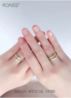 roaiss Finger Ring Hug Shape Adjustable Size for Women  - Image 5