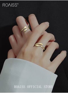 roaiss Finger Ring Hug Shape Adjustable Size for Women  - Image 2