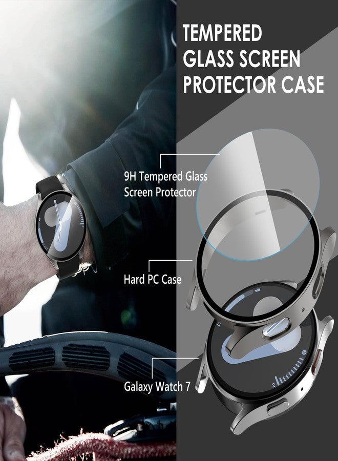 FULLIFE 2-Pack Compatible with Samsung Galaxy Watch 7 Screen Protector 40mm/44mm Accessories for Men Women, Durable Case with Tempered Glass HD Full Protective Cover for Galaxy Watch 7 Case - Image 4