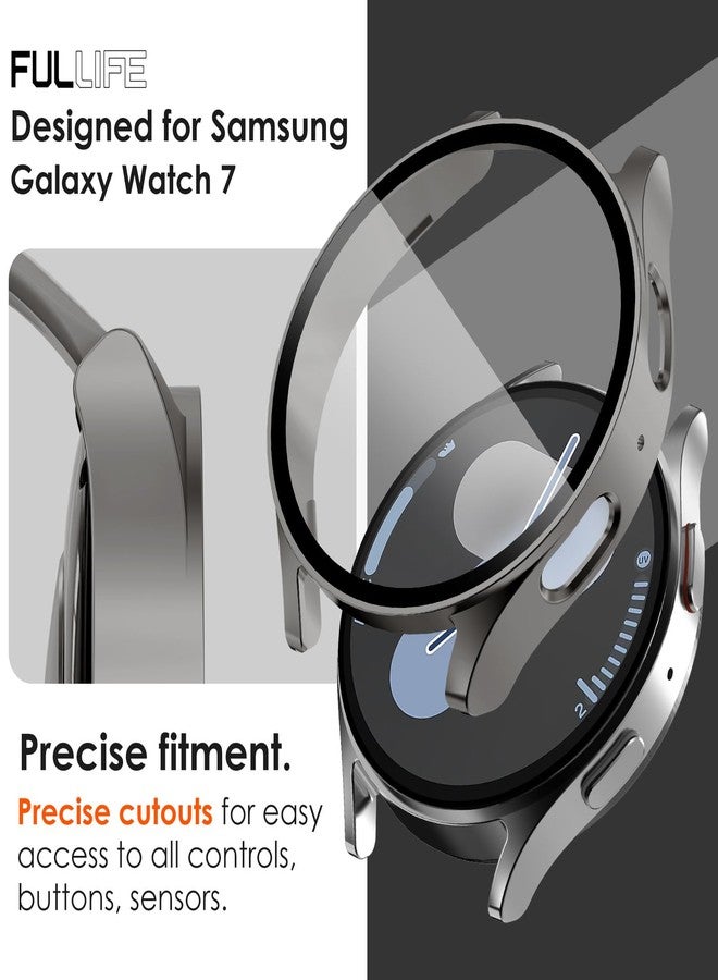 FULLIFE 2-Pack Compatible with Samsung Galaxy Watch 7 Screen Protector 40mm/44mm Accessories for Men Women, Durable Case with Tempered Glass HD Full Protective Cover for Galaxy Watch 7 Case - Image 5