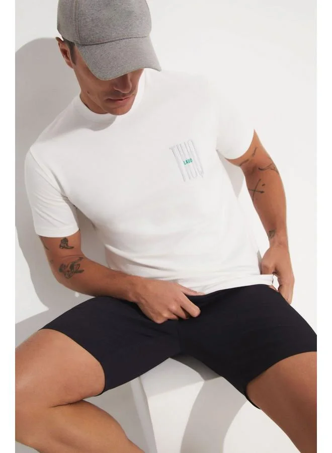 JUNE June Men Printed T-Shirt White