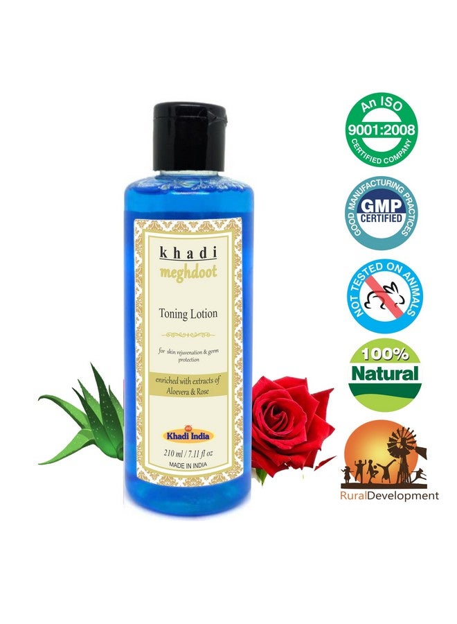 Meghdoot Khadi Meghdoot Skin Toning Lotion, Astringent and Antiseptic Lotion Clean Skin Germs & Infection With The Extract Of Aloe Vera & Rose- 210ml (Pack of 1) - Image 4