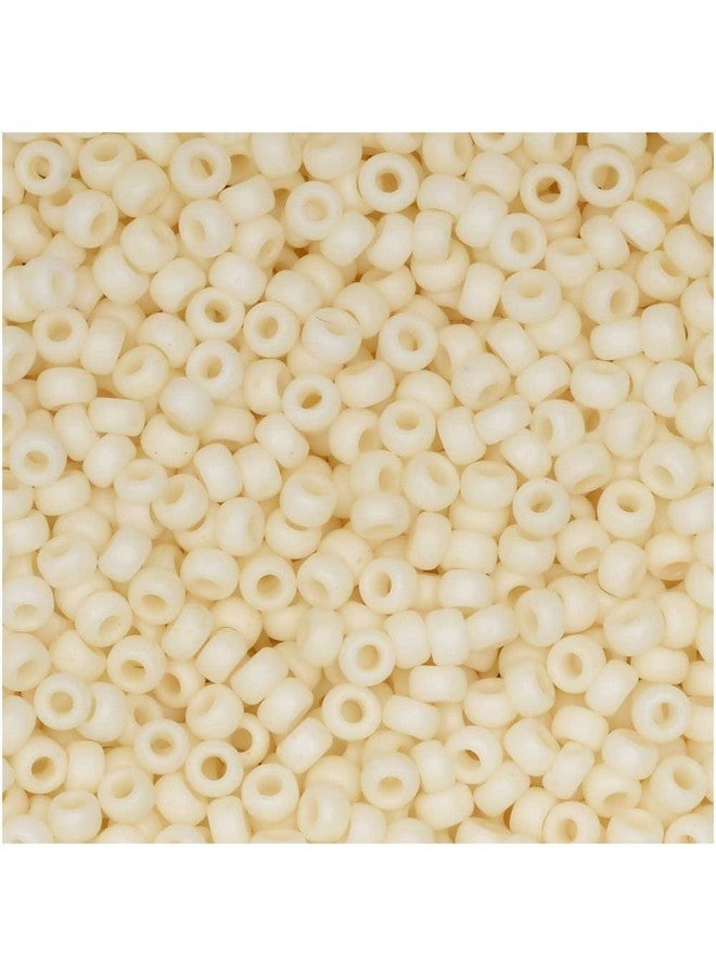 Miyuki Round Seed Beads 11/0 Size 8.5 Gram Tube 2021 Matte Opaque Cream