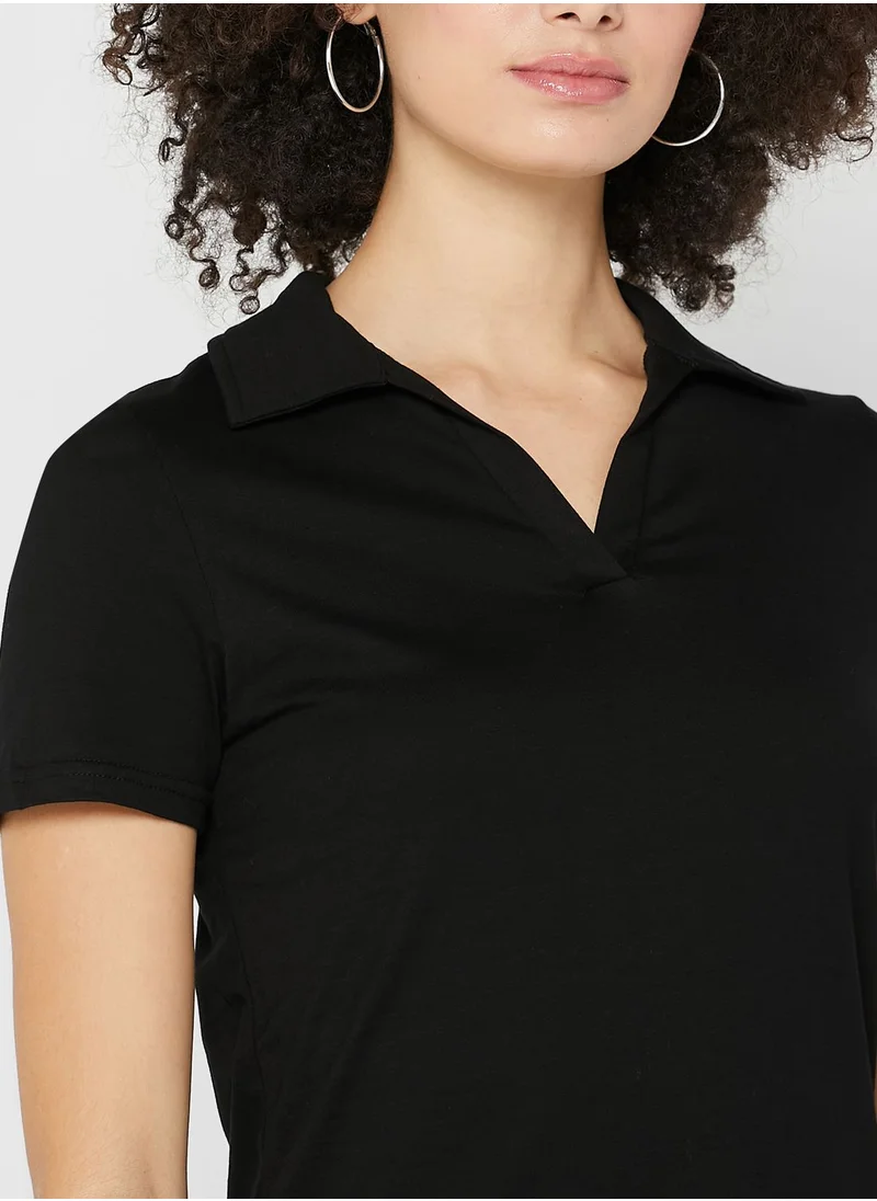 Ginger Basics Polo Neck T-shirt Dress