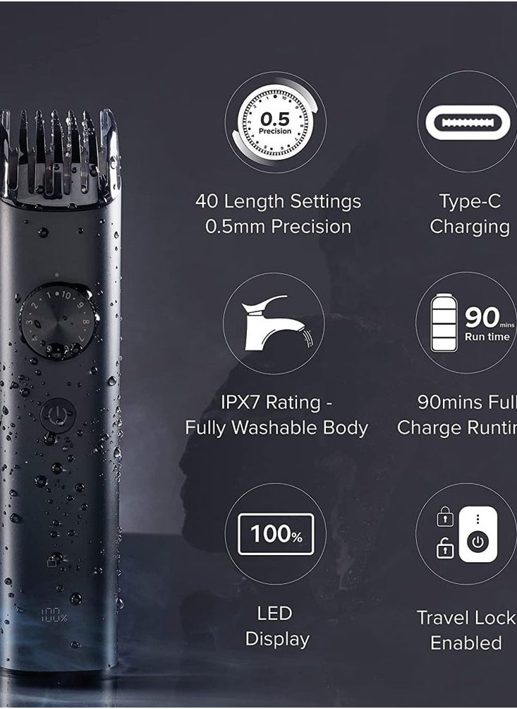 Xiaomi - Grooming Kit Pro hair clipper with multiple shaving styles washable and comfortable suitable size and great performance (Black) - Image 1