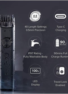 Xiaomi Grooming Kit Pro hair clipper with multiple shaving styles washable and comfortable suitable size and great performance (Black)  - Image 5