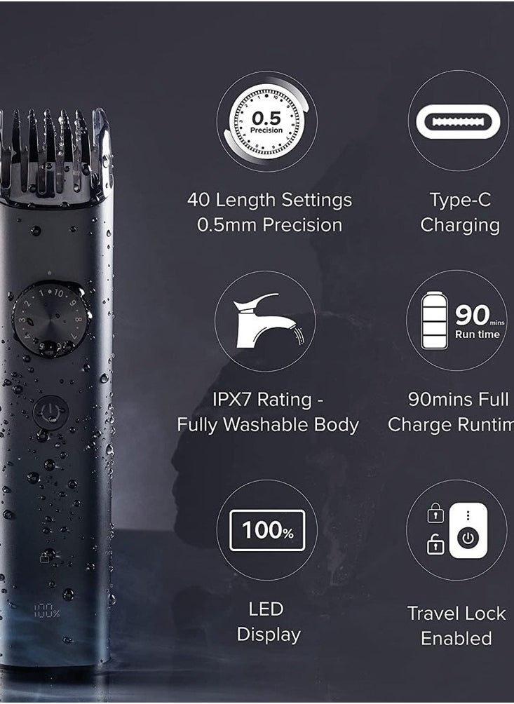 Xiaomi - Grooming Kit Pro hair clipper with multiple shaving styles washable and comfortable suitable size and great performance (Black) - Image 1