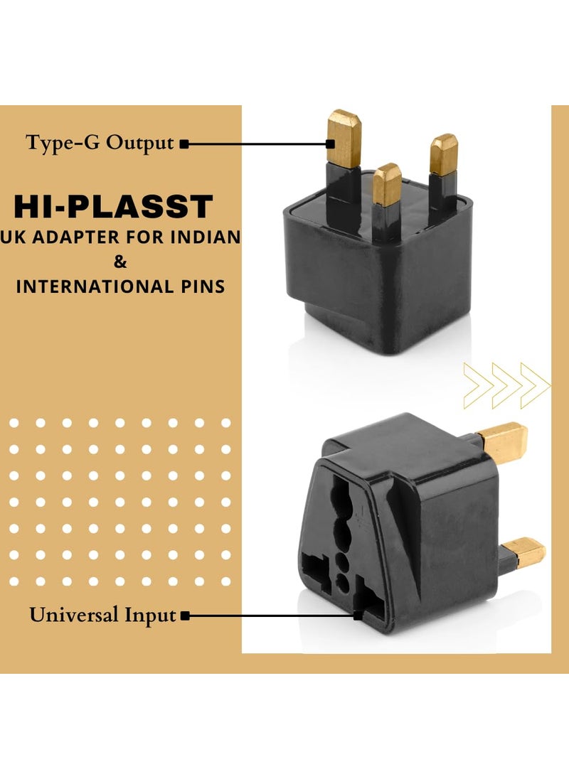 HI PLASST PINS N PLUGS HiPLASST UK Plug Adapter Pack of 20 for London GType Power Plug Converter for England Dubai Hong KongSingapore Ireland Wales ScotlandAdaptor for Charging Laptop Camera Phone  - Image 4