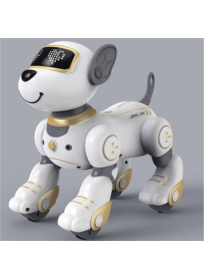 Intelligent Voice Dialogue Charging Robot Dog Touch Induction Song Dance Programming Remote Control Robot Educational Toys-Colour:Bg1533 Dubi 1st Generation Pink Programmable + Intelligent Following + Touch Interaction-Specification:Single Battery Version  - Image 4