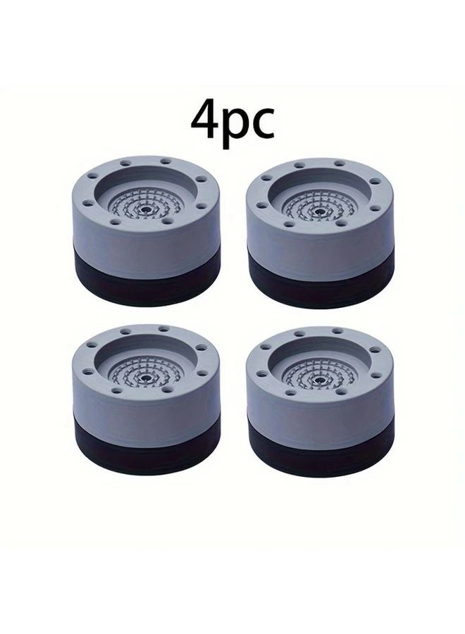4Pcs Gray And Black Washing Machine Foot Pads Anti Slip Shockproof Heightening Universal - Image 1