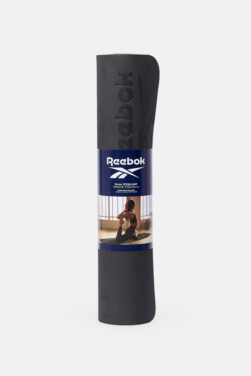Reebok Soft Foam Brand Logo Yoga Mat, Black - Image 1