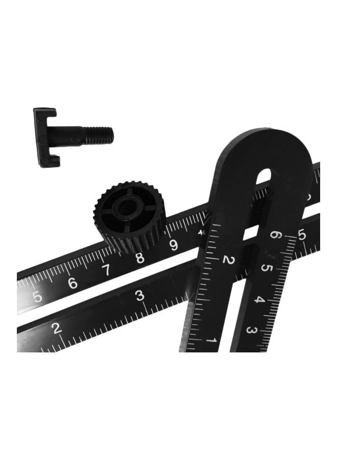 NIBEMINENT Multifunction Four-Sided Measuring Ruler Black 30x25centimeter  - Image 4