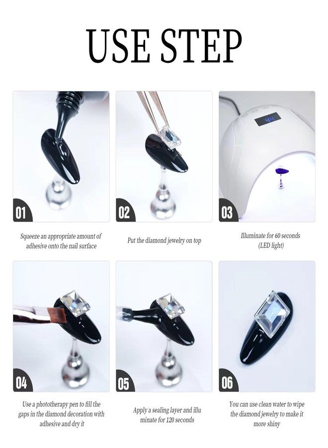 MAJOR DIJIT 24 Color Flatback Nail Gems Rhinestones for Nail Art and Crafts with Glue Tweezers and Picking Pen for Nail Art Design DIY Crafts Accessories (24 Color Set 02) - Image 4