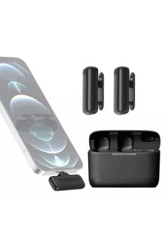 BSNL BSNL Wireless Lavalier Dual Microphone With Charging Case And Lightning Receiver For IOS Phone Black  - Image 4