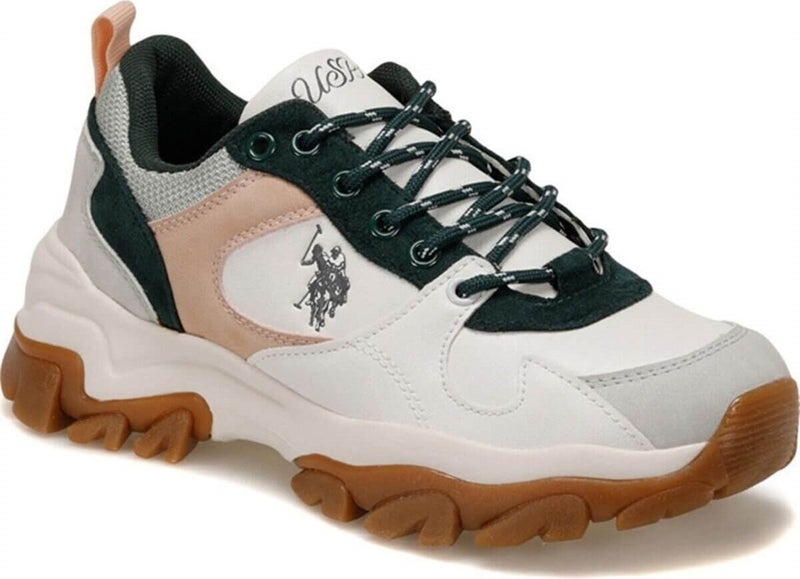 U.S. Polo Assn. بيس. بولو أسا. أحذية رياضية نسائية كاجوال يو إس بولو تراكيو RS-Trackywhite 