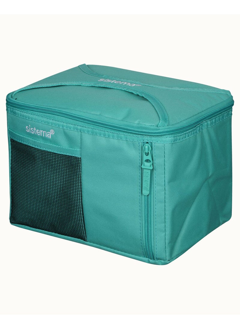 Sistema Mega Fold Up Cooler Bag Teal : Folds Up & Keeps Food Fresh and Cool (On-the-Go)-  Insulated & Leakproof , Made In New Zealand - Image 4