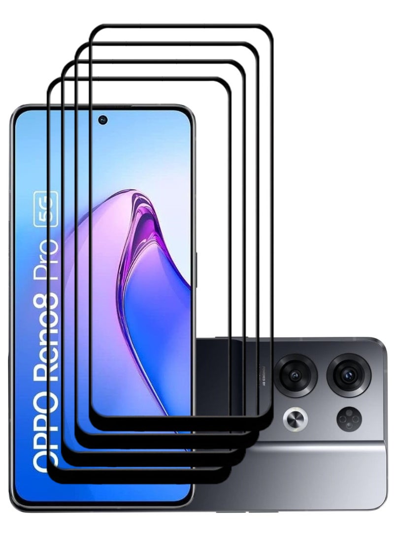 ACLIX 4 Pieces Antistatic ESD Dustproof Premium Quality High Definition Tempered Glass Screen Protector Designed For Oppo Reno8 Pro - Image 1