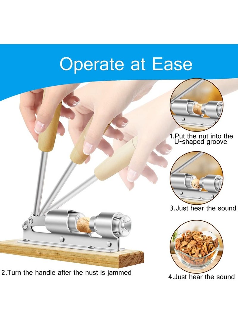 SYOSI - Nutcrackers for Nuts, Nut Crackers for Pecans, Heavy Duty Nut Cracking Tools, Adjustable Pecan Cracker Sheller, Pecan Nut Cracker Opener Tool for Walnuts Pecans Hazelnuts Almonds Brazil Nuts - Image 1