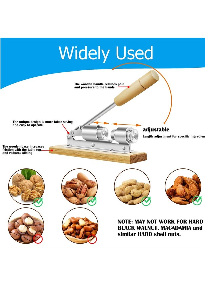 SYOSI - Nutcrackers for Nuts, Nut Crackers for Pecans, Heavy Duty Nut Cracking Tools, Adjustable Pecan Cracker Sheller, Pecan Nut Cracker Opener Tool for Walnuts Pecans Hazelnuts Almonds Brazil Nuts - Image 1