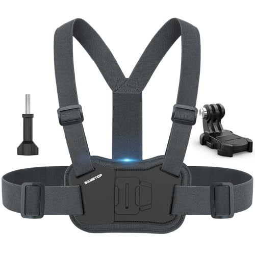Sametop Chest Mount Harness Strap Body Mount Chesty Compatible with GoPro Hero 13 12 11 10 9 8 7 6 5 Session AKASO DJI Osmo Action Cameras - Balance Stability and Comfort Performance - Image 1