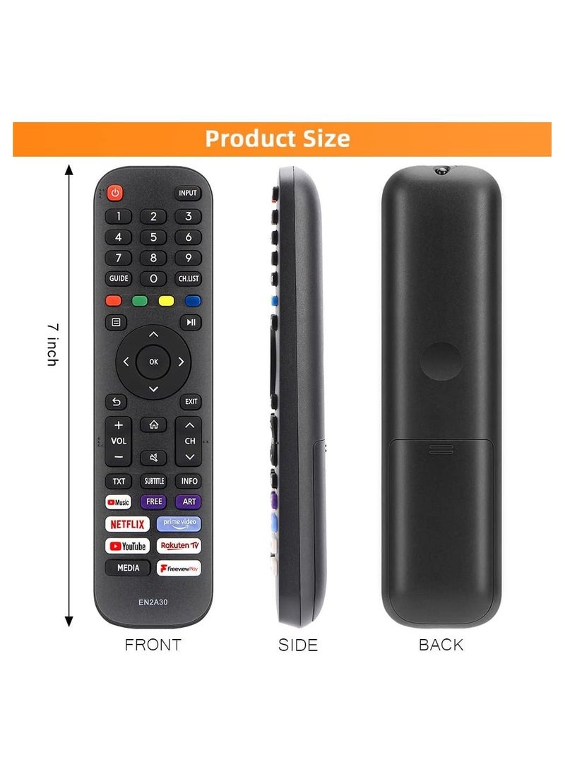 Generic - EN2A30 HT266544 Remote Control for Hisense VIDAA 4K HDR Smart LED TV 43A7300FTUK 50A7300F 50A7300FTUK 55A7300F 55A7300FTUK 65A7300FTUK 55AE7200F 55AE7400FTUK - Image 1
