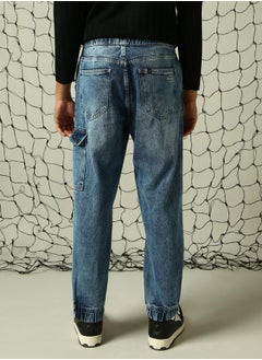 Hubberholme Men's Indigo Jogger Jeans - Comfortable and Trendy Loose Fit  - Image 5