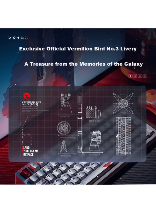Vgn Lightning Magnetic Axis Keyboard Rt Esports Custom Mechanical Hot-swappable Valorant Lightning Extreme Magneto Sun Suzaku No.3 Limited Edition - Image 2