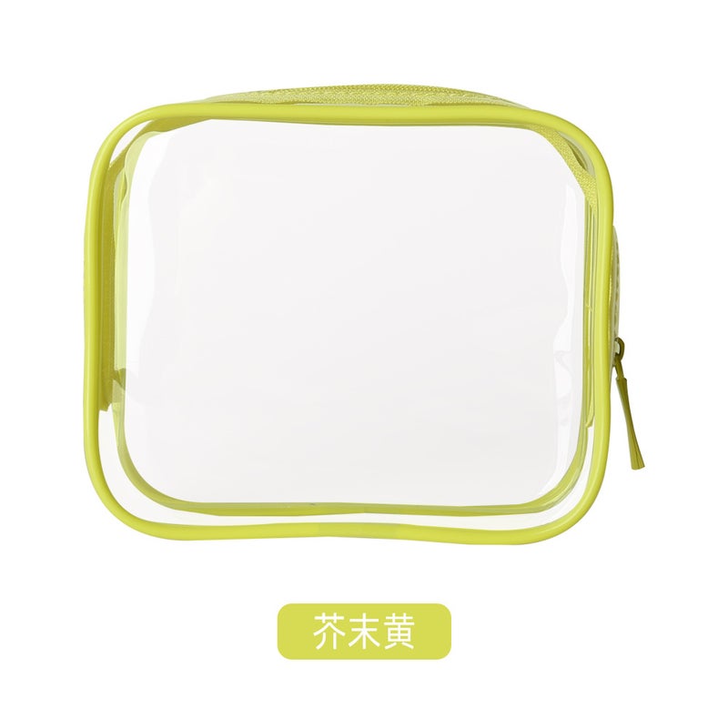 New cosmetic bag high-looking storage bag special large capacity waterproof travel storage bag transparent wash bag portable Mustard yellow