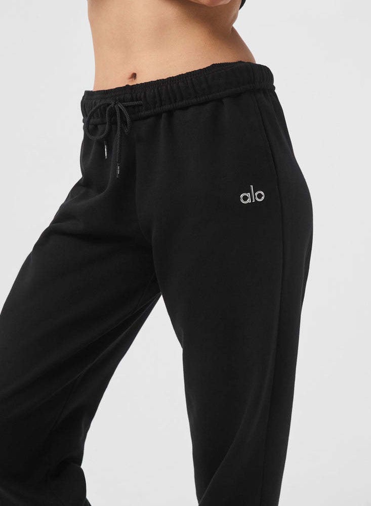 ALO Loose ankle-length sporty casual comfortable black pants