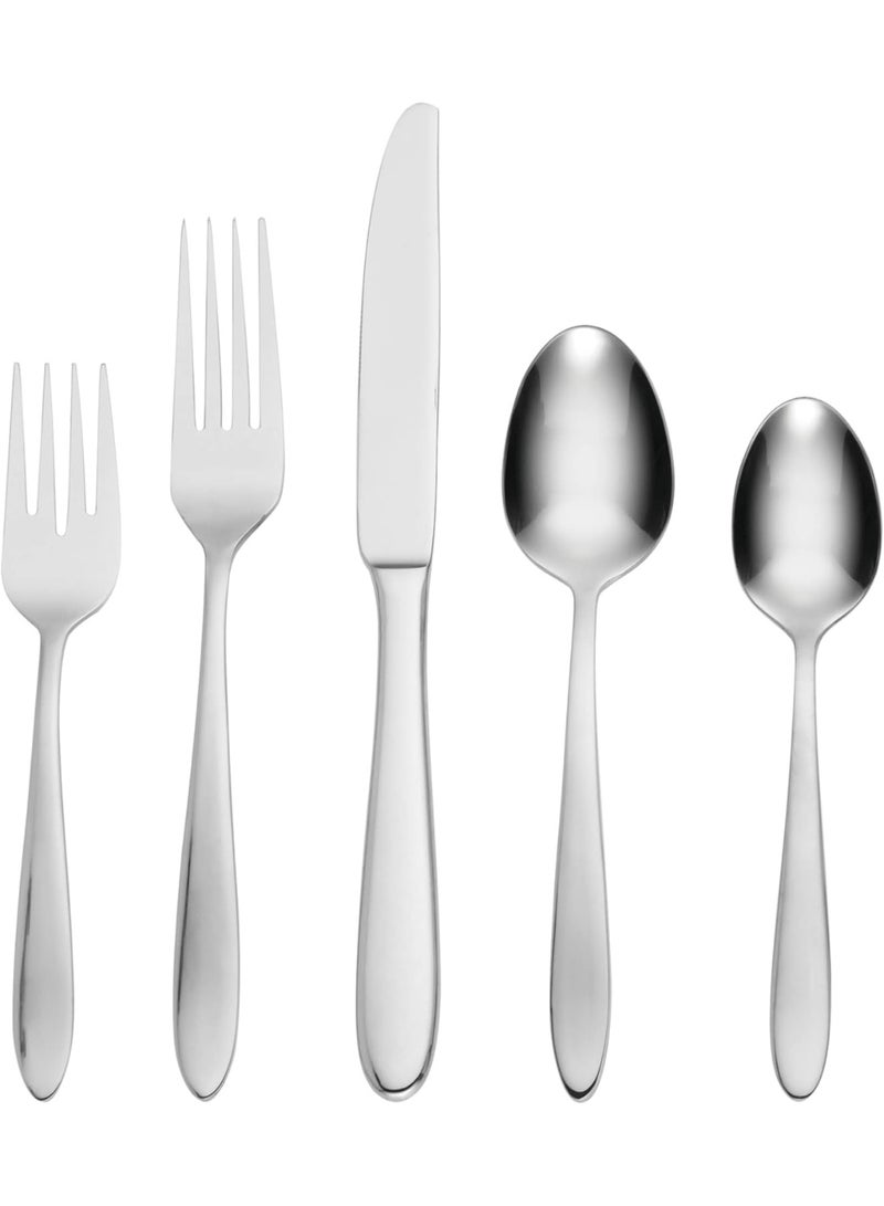 Oneida B336045A Mooncrest 45-Piece Flatware Set, Service for 8,Silver,45 Piece - Image 1
