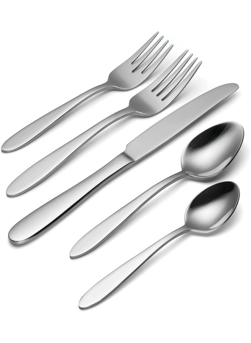 Oneida B336045A Mooncrest 45-Piece Flatware Set, Service for 8,Silver,45 Piece - Image 3
