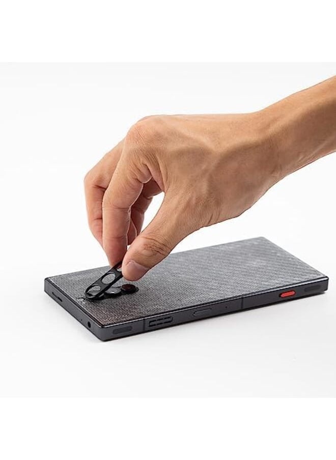 Screen Protector For Zte Nubia Red Magic 8 Pro 5G Red Magic 8S Pro 6.8 Inch With 2Pcs Tempered Glass 1Pc Camera Lens Protector 1Pc Backing Carbon Fiber Film Fingerprint Reader