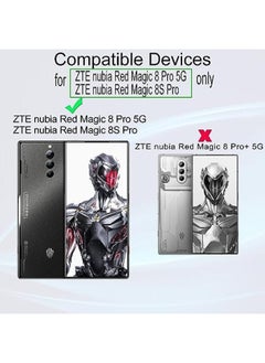 Ibywind Screen Protector For Zte Nubia Red Magic 8 Pro 5G Red Magic 8S Pro 6.8 Inch With 2Pcs Tempered Glass 1Pc Camera Lens Protector 1Pc Backing Carbon Fiber Film Fingerprint Reader  - Image 2