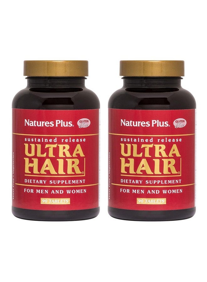 Nature's Plus Naturesplus Ultra Hair 90 Sustained Release Tablets Pack Of 2 Supports Healthy Hair Growth For Men & Women Gluten Free 90 Total Servings - Image 1