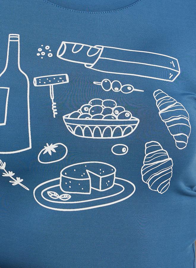 Styli Graphic Print Cropped Fitted T-Shirt - Image 4