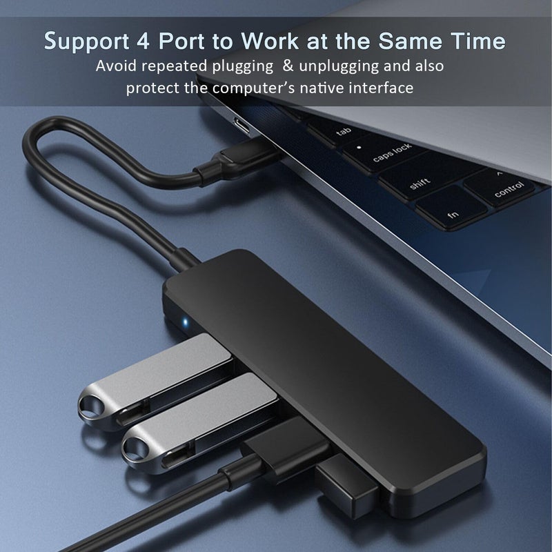 VIENON USB C Hub with 4 USB 3.0 Female Ports, USB C Splitter USB Extender for C Port Laptop, iMac Pro, MacBook, iPad Pro, Dell, Acer, HP, ASUS, Printer, Camera,Keyborad, Mouse etc-2ft - Image 2