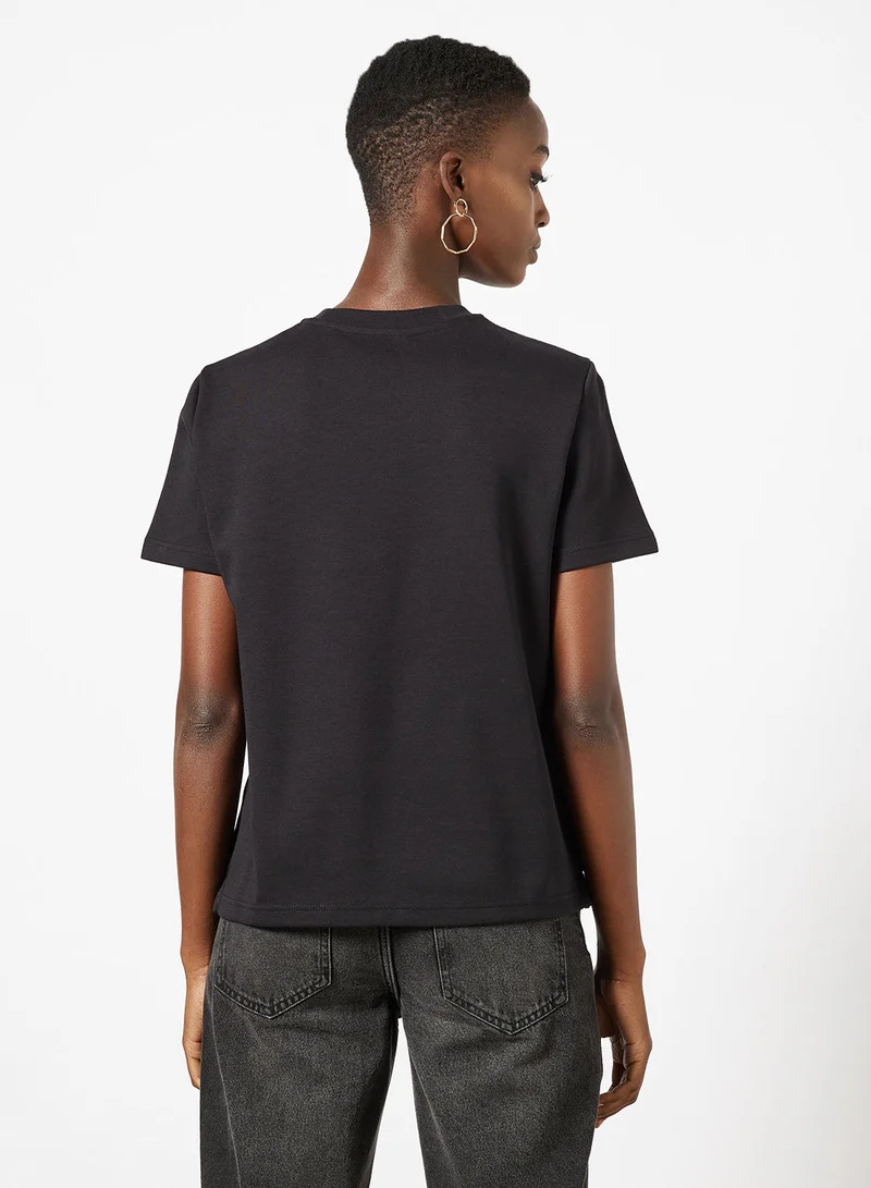 Ted Baker Embroidered Magnolia Motif T-Shirt