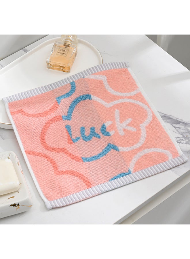 Cotton Small Square Hangable Kindergarten Baby Hand Wipe Towel Cute Cartoon Absorbent 32-strand Cotton Slip Towel