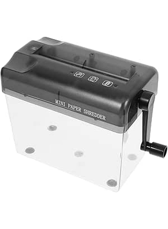 Mini Handheld Paper Shredder Wear Resistant Desktop Cutting Tool for Home Office Gray - Image 1