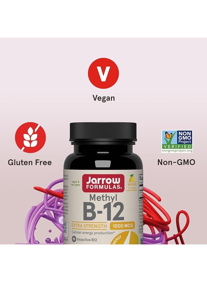 jarrow formulas Methyl B-12, Extra Strength, Lemon, 1,000 mcg, 100 Chewable Tablets - Image 2