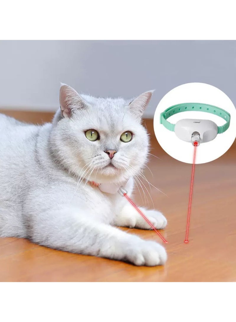 Smart Laser Cat Collar - Self-Entertainment Toy for Cats - Multi-Angle Adjustable & Washable Pet Toy (Green) - Image 2