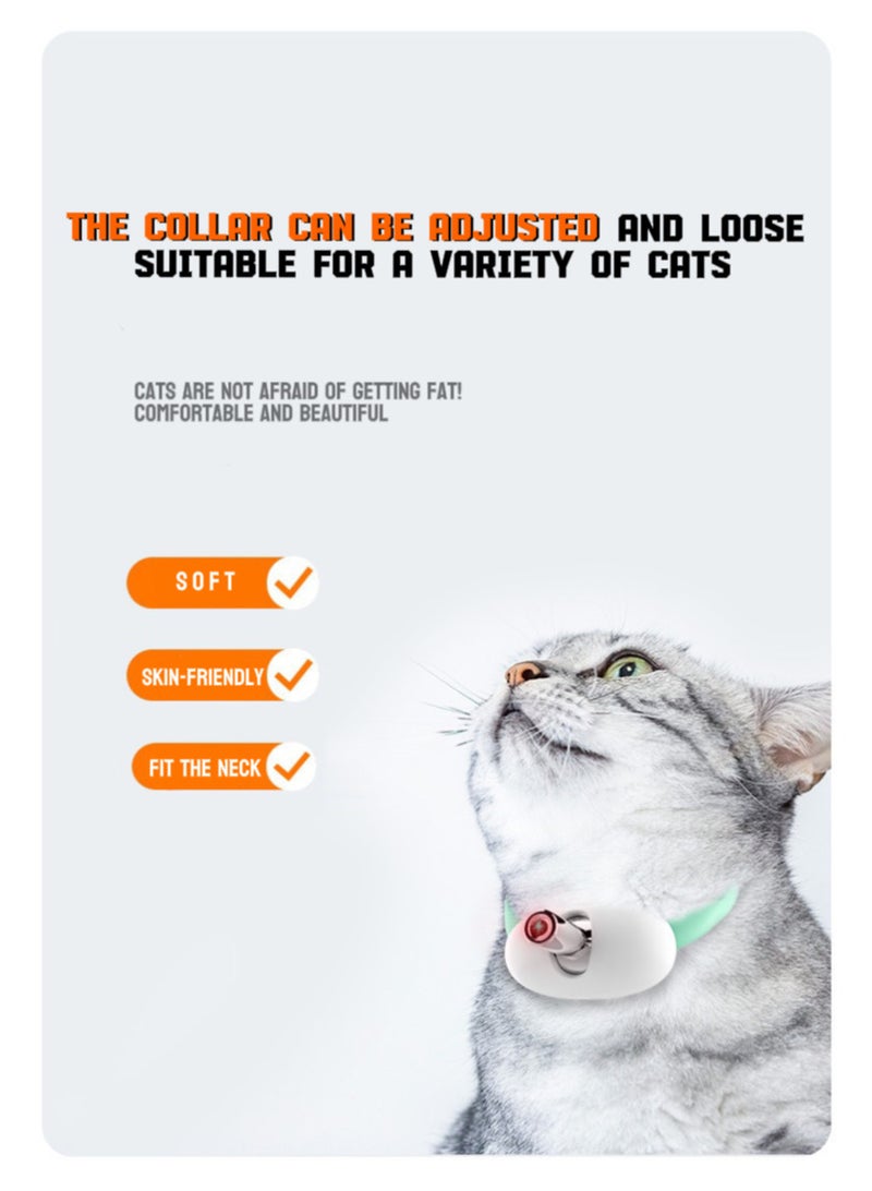 Smart Laser Cat Collar - Self-Entertainment Toy for Cats - Multi-Angle Adjustable & Washable Pet Toy (Green) - Image 4