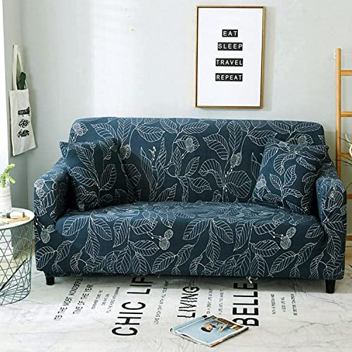 House of Quirk Universal Double Seater Sofa Cover Big Elasticity Cover for Couch Flexible 140 GSM Sofa Slipcover ((Blue Ash, 145-185cm)) - Image 2